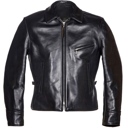 1950's Half Belt Leather Jacket For Men