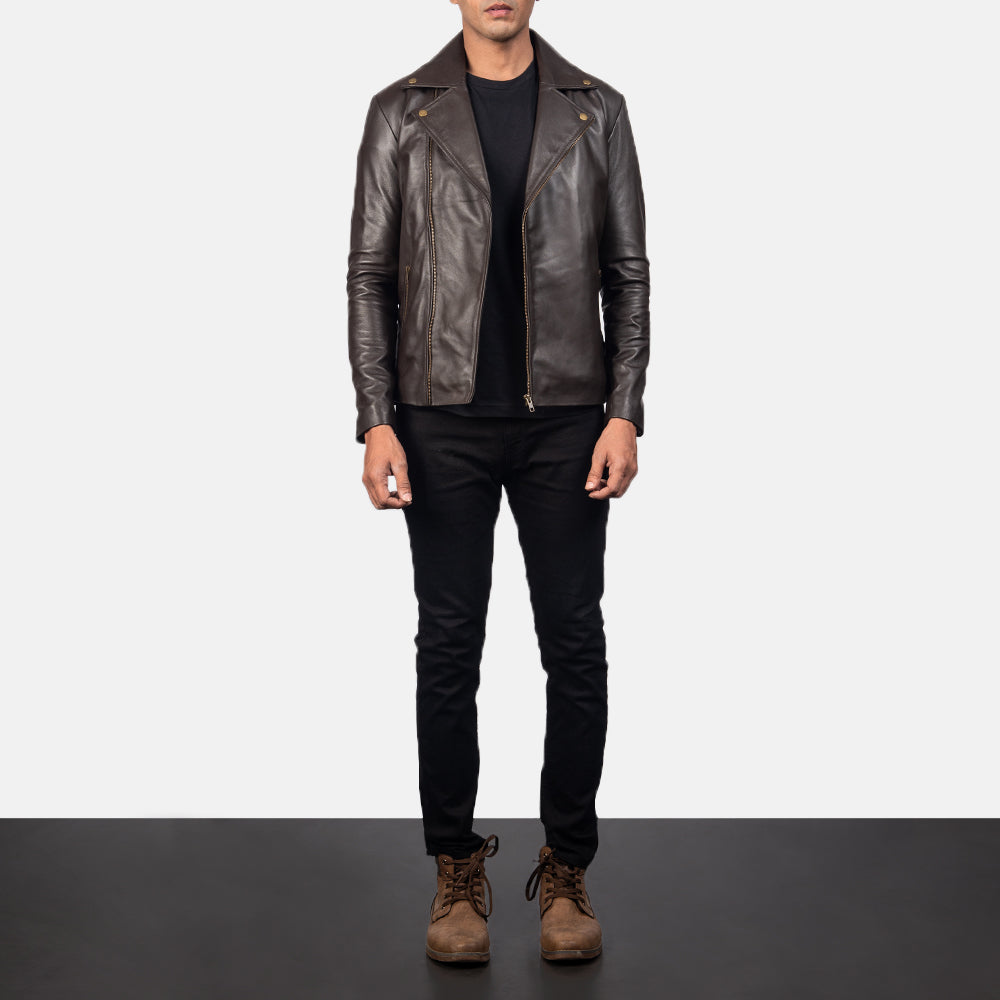 Noah Leather Biker Jacket - For Men