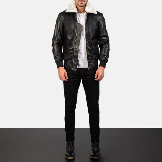 Airin G-1 Leather Bomber Jacket For Men